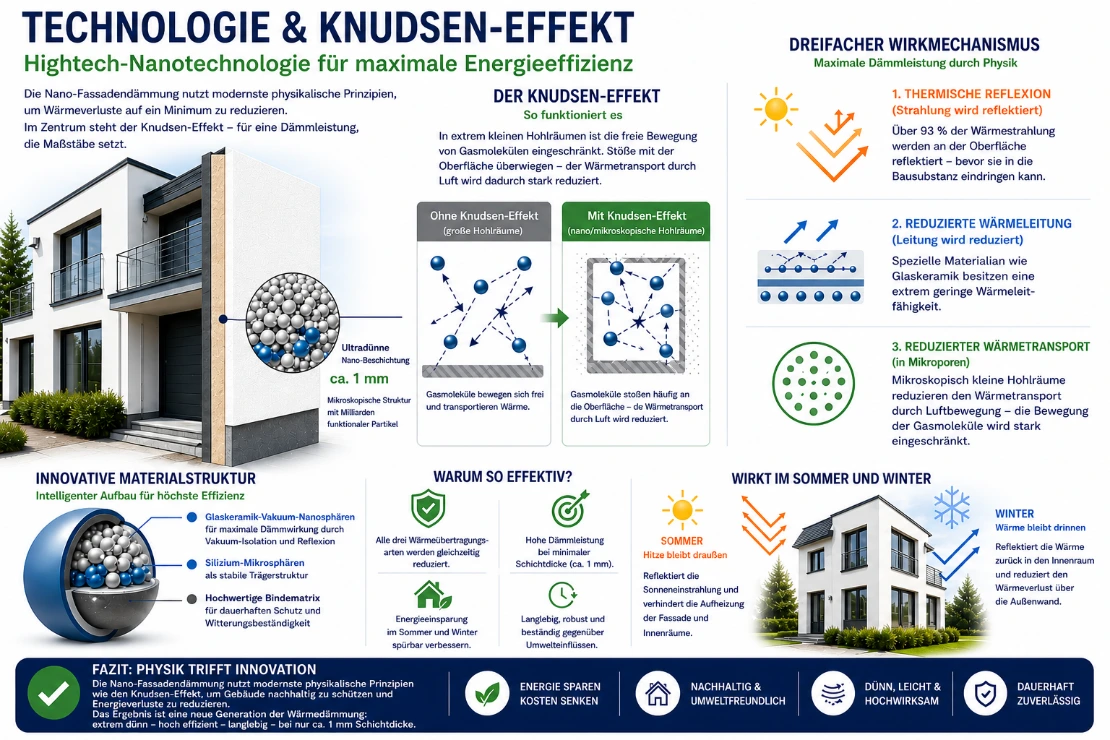 Technologie der Nanofassadendämmung
