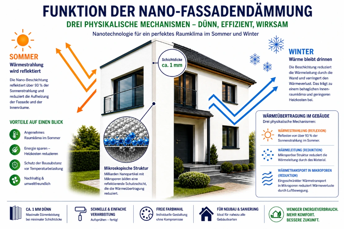 Funktion der Nanofassadendämmung