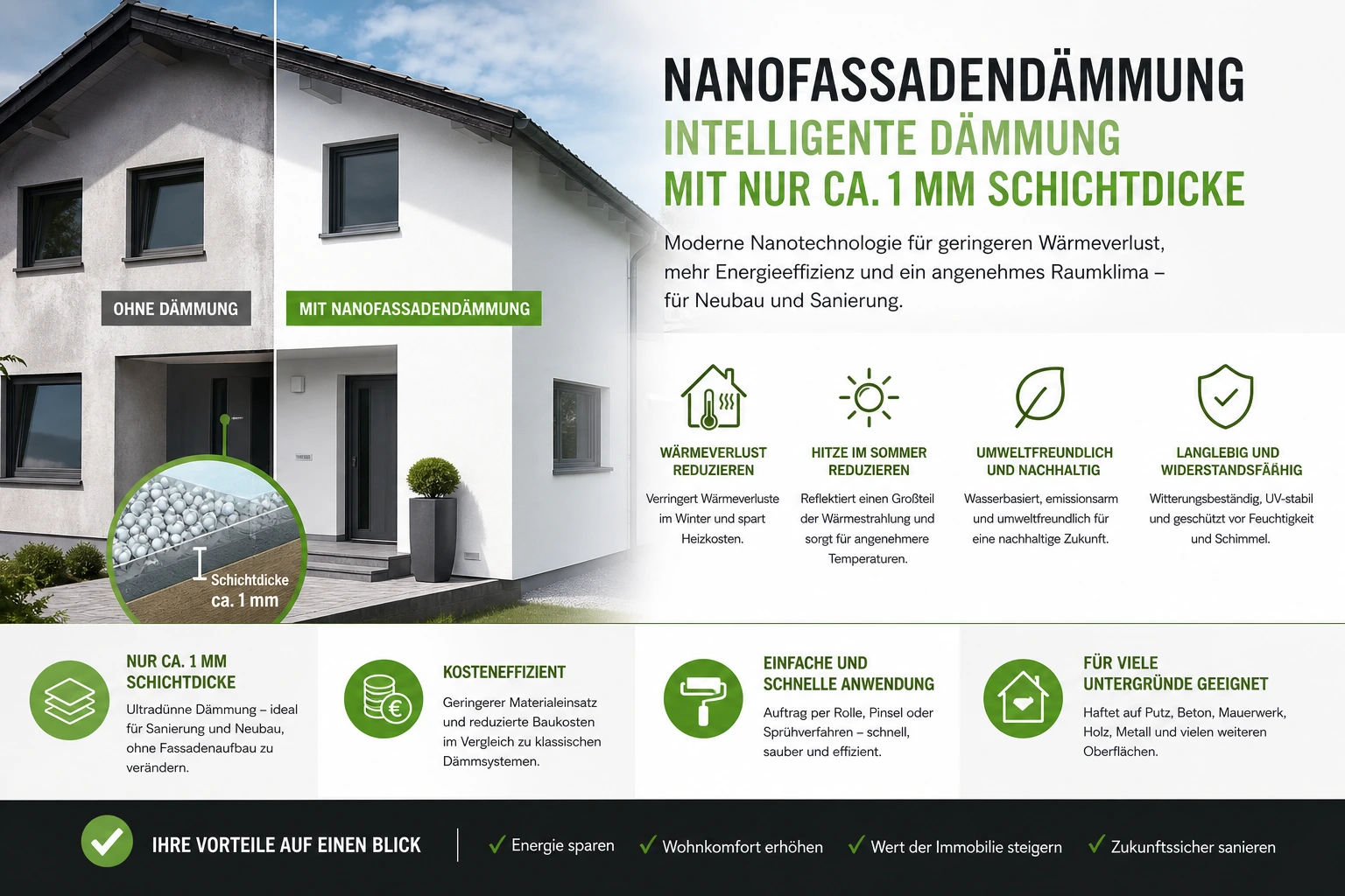 Preiskalkulator für Nanofassadendämmung